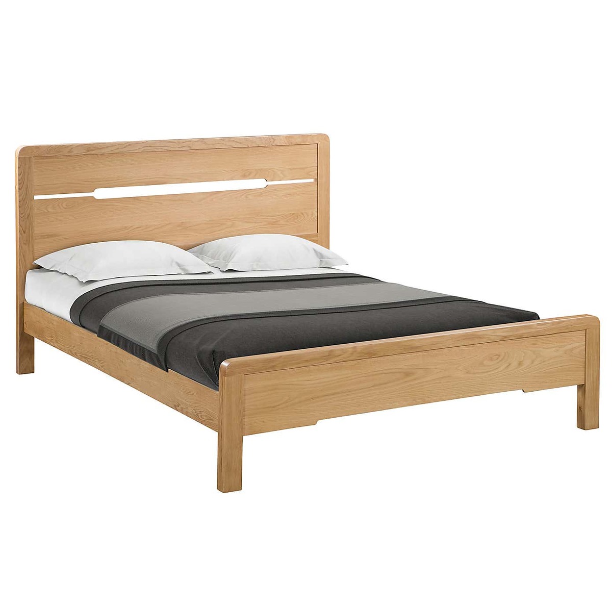 Curve Wooden Bed Brown – image 3