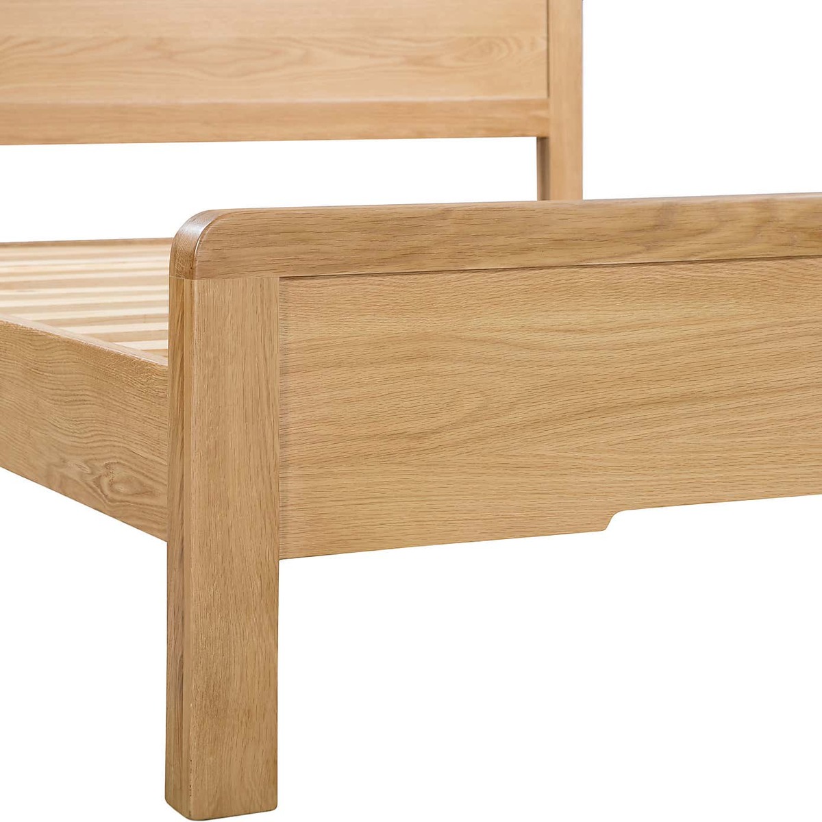 Curve Wooden Bed Brown – image 5