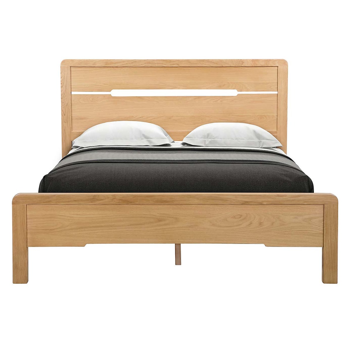 Curve Wooden Bed Brown – image 8