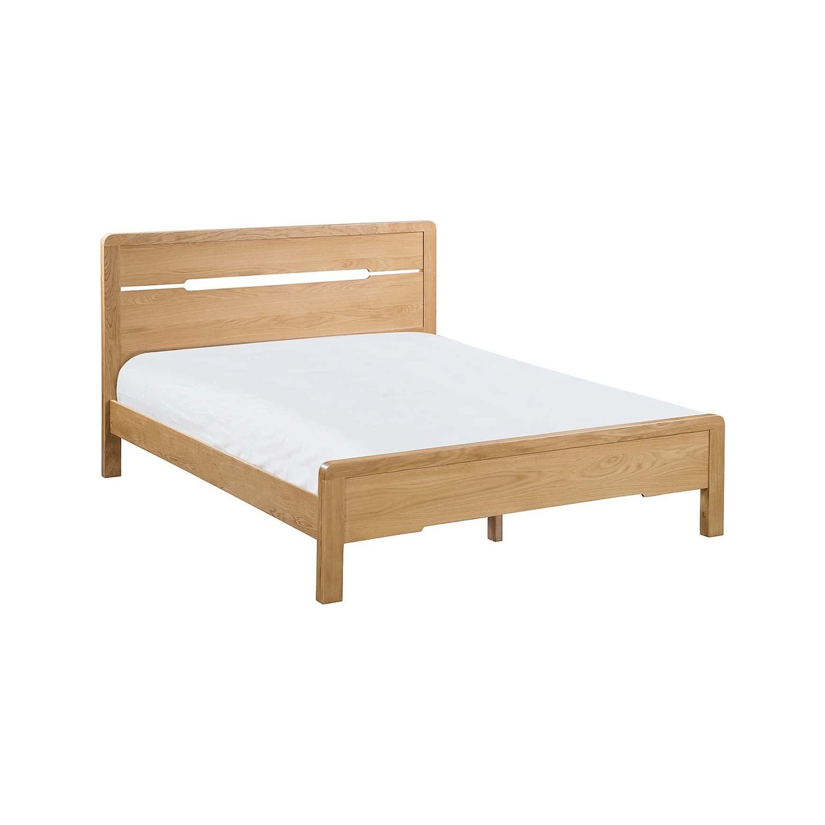 Curve Wooden Bed Brown – image 1