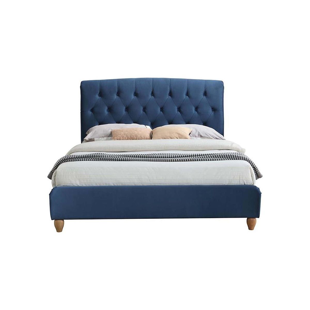 Brompton Fabric Bed Frame Blue – image 2