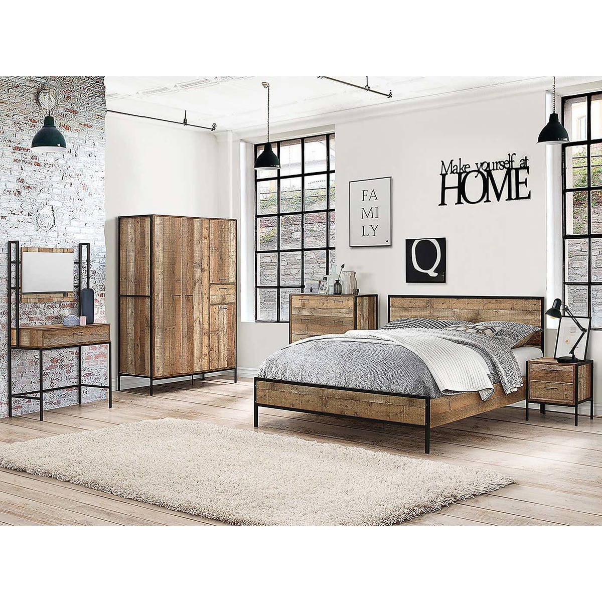 Urban Rustic Bed Frame Brown – image 7