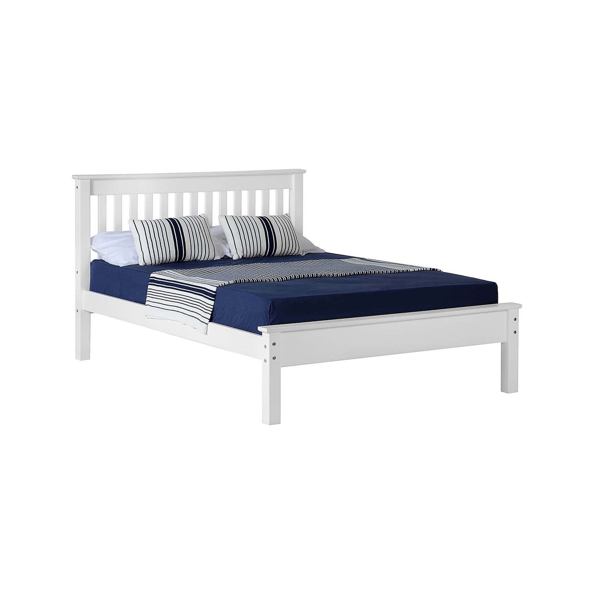 Monaco White Low Foot End Bedstead White