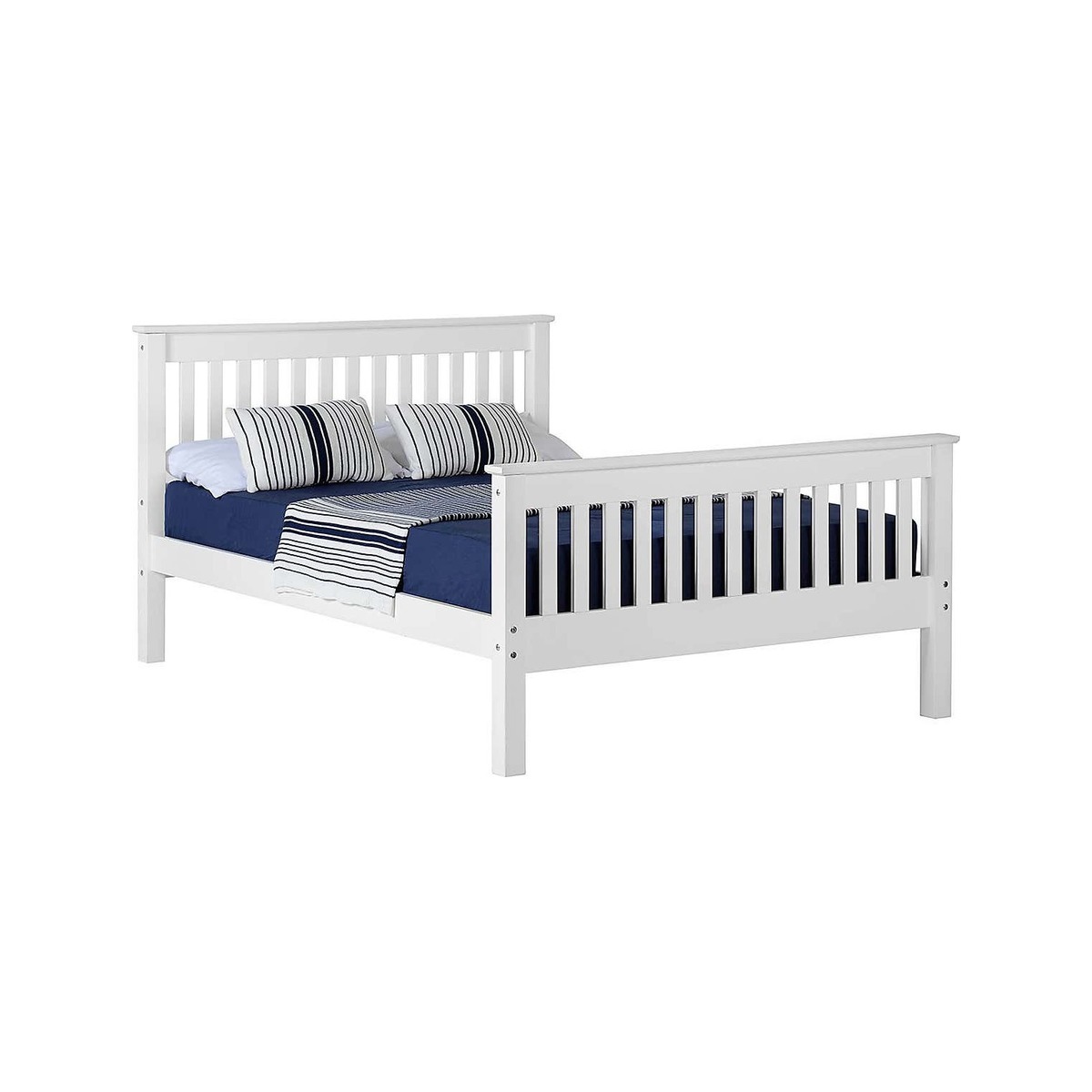Monaco High Foot End Bed Frame White