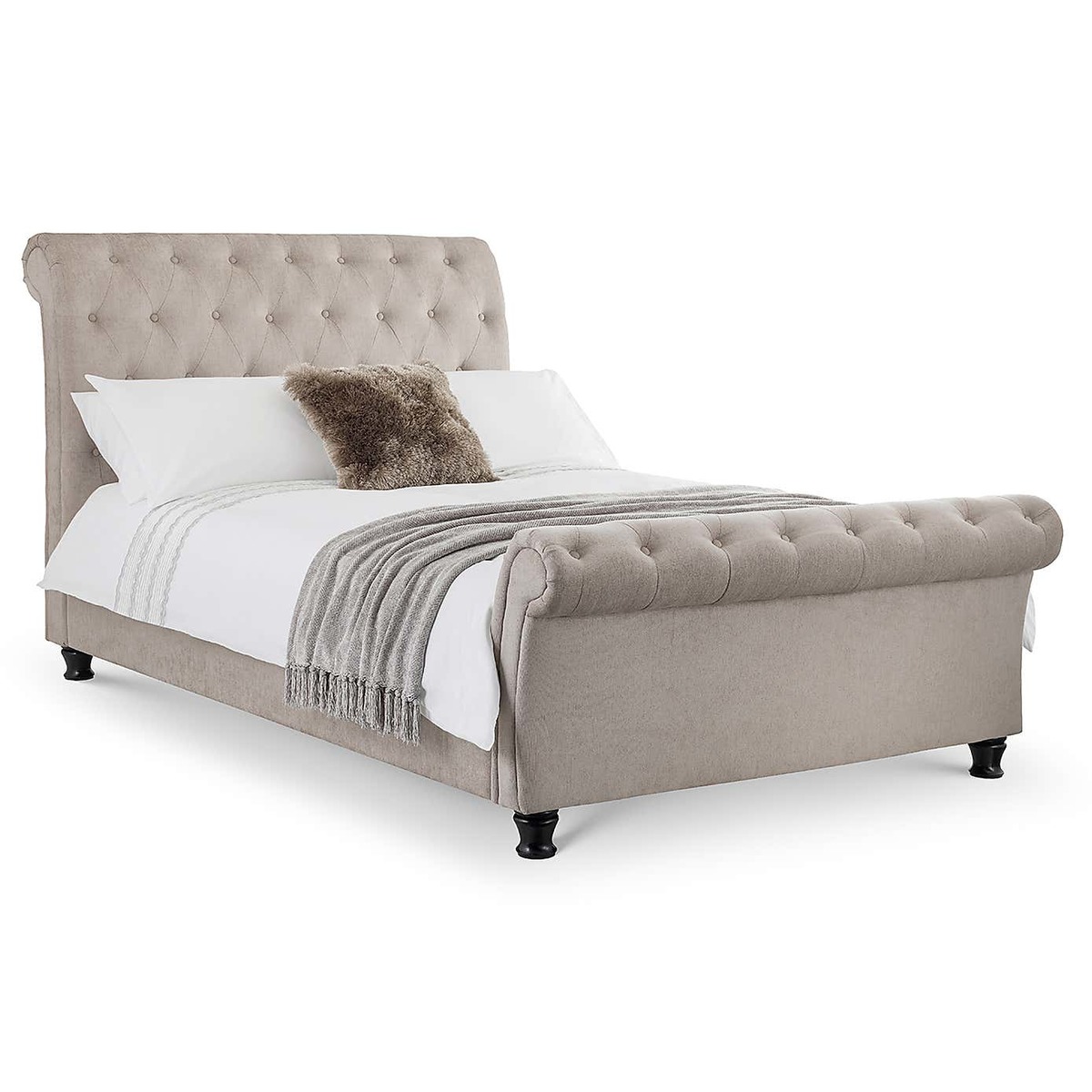 Ravello Upholstered Bed Frame Grey – image 2