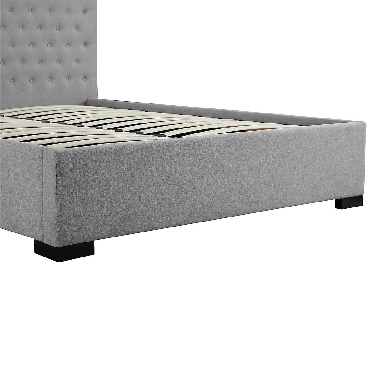 Cavendish Chenille Bed Frame Grey – image 3