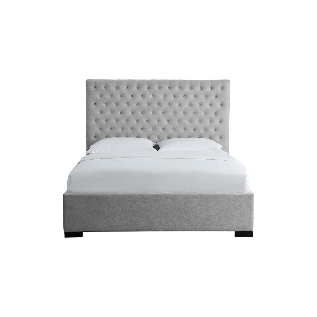 Cavendish Chenille Bed Frame Grey – image 2