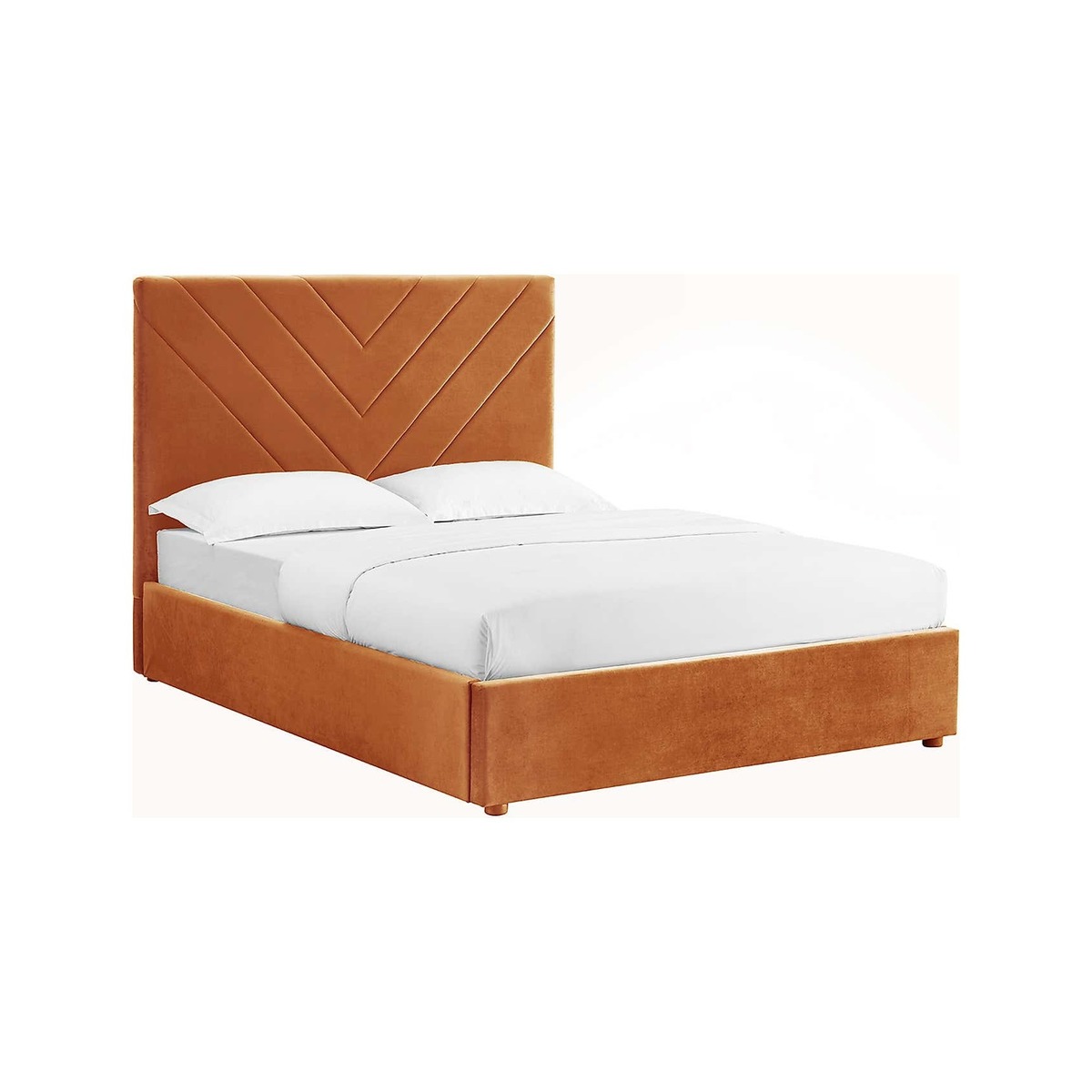 Islington Velvet Bed Frame - Orange Orange – image 1