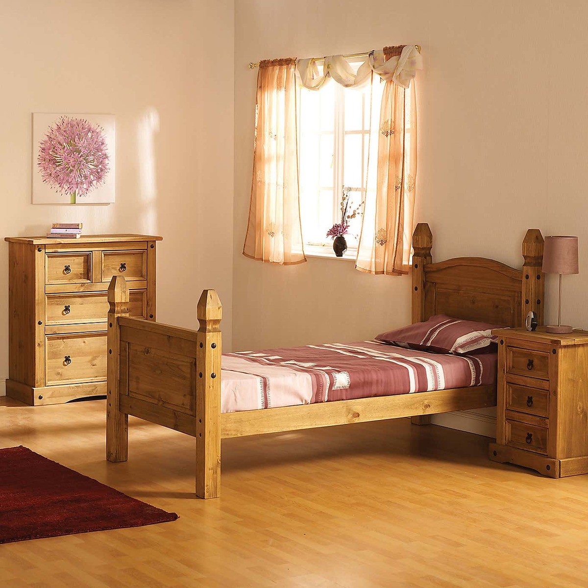 Corona Mexican High Foot End Bed Frame Natural – image 3