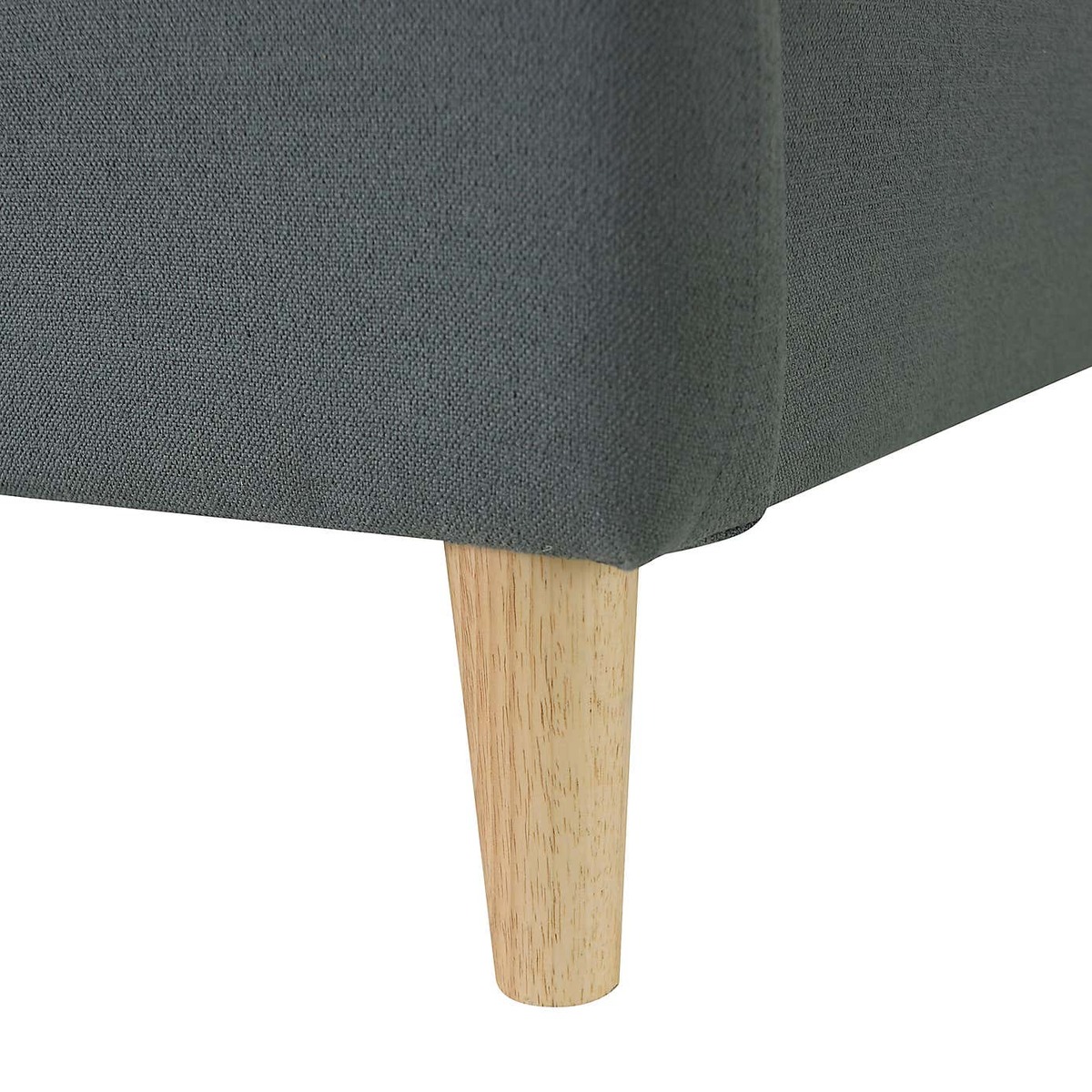 Barci Dark Grey Fabric Bed Frame Charcoal – image 4