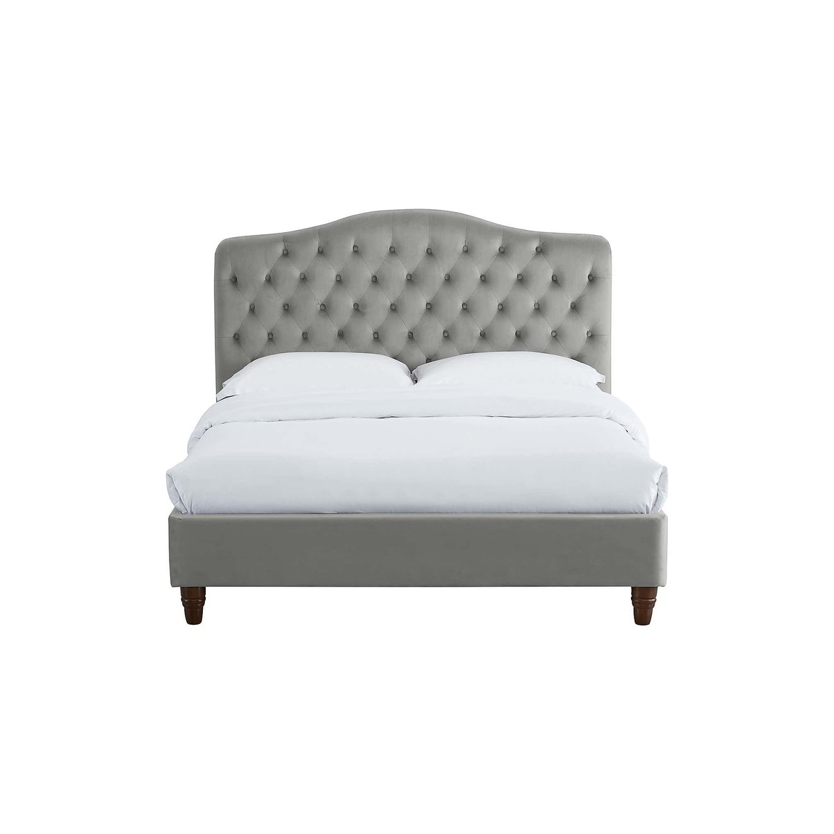 Sorrento Velvet Bed Frame - Silver Silver – image 2