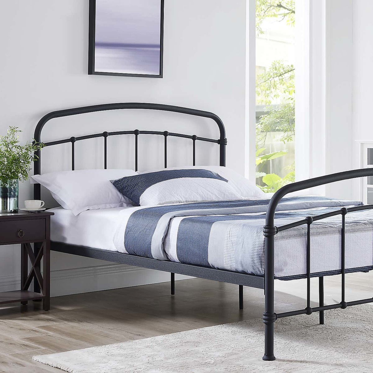 Halston Metal Bed Frame - Black Black – image 5