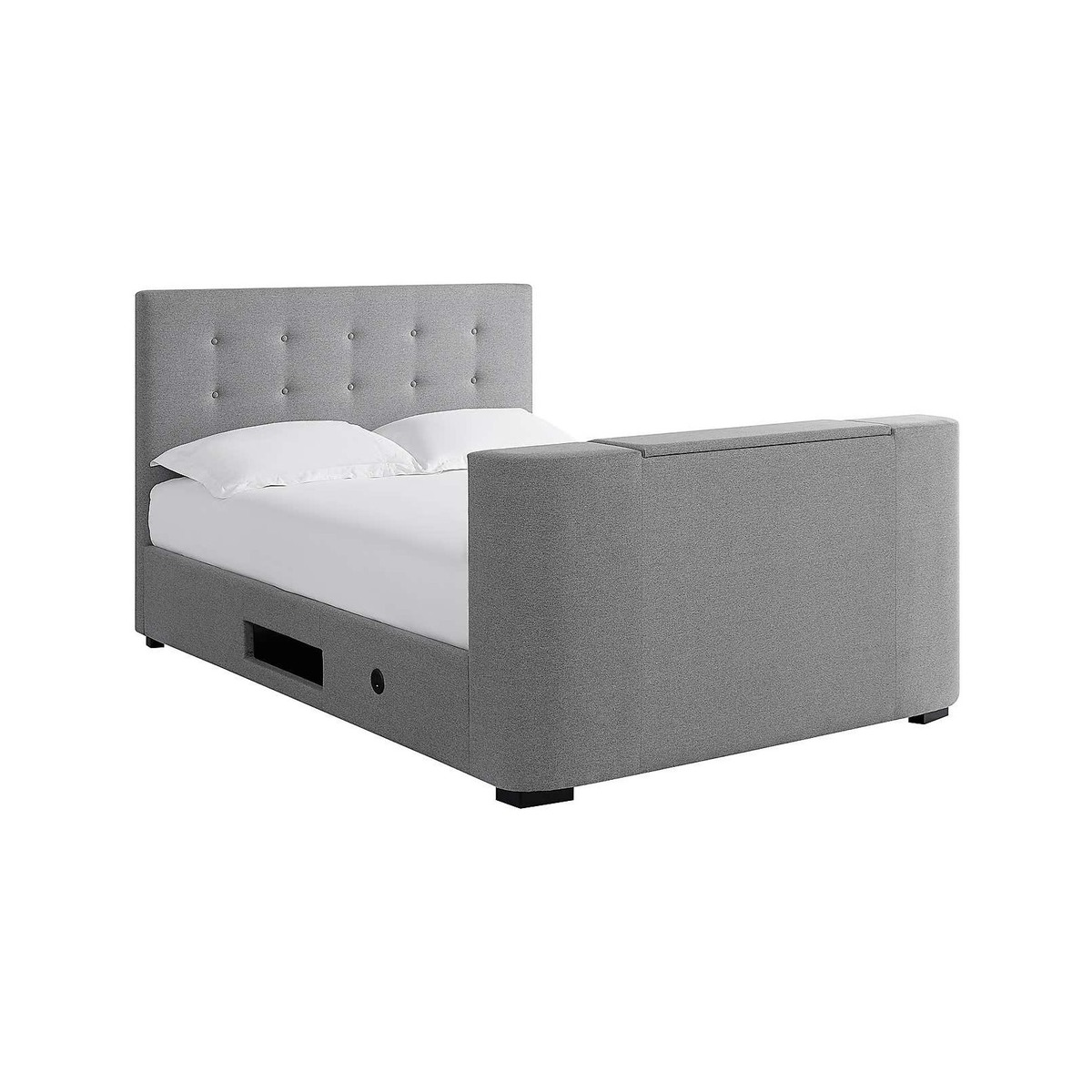 Mayfair Fabric TV Bed Frame Grey – image 1