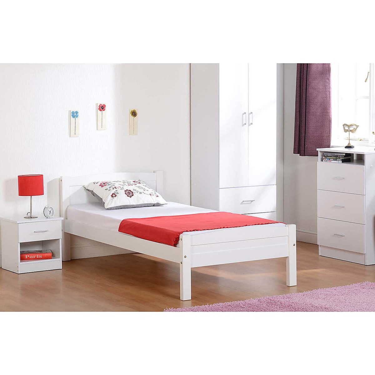 Seconique Amber Wooden Bedstead White – image 5