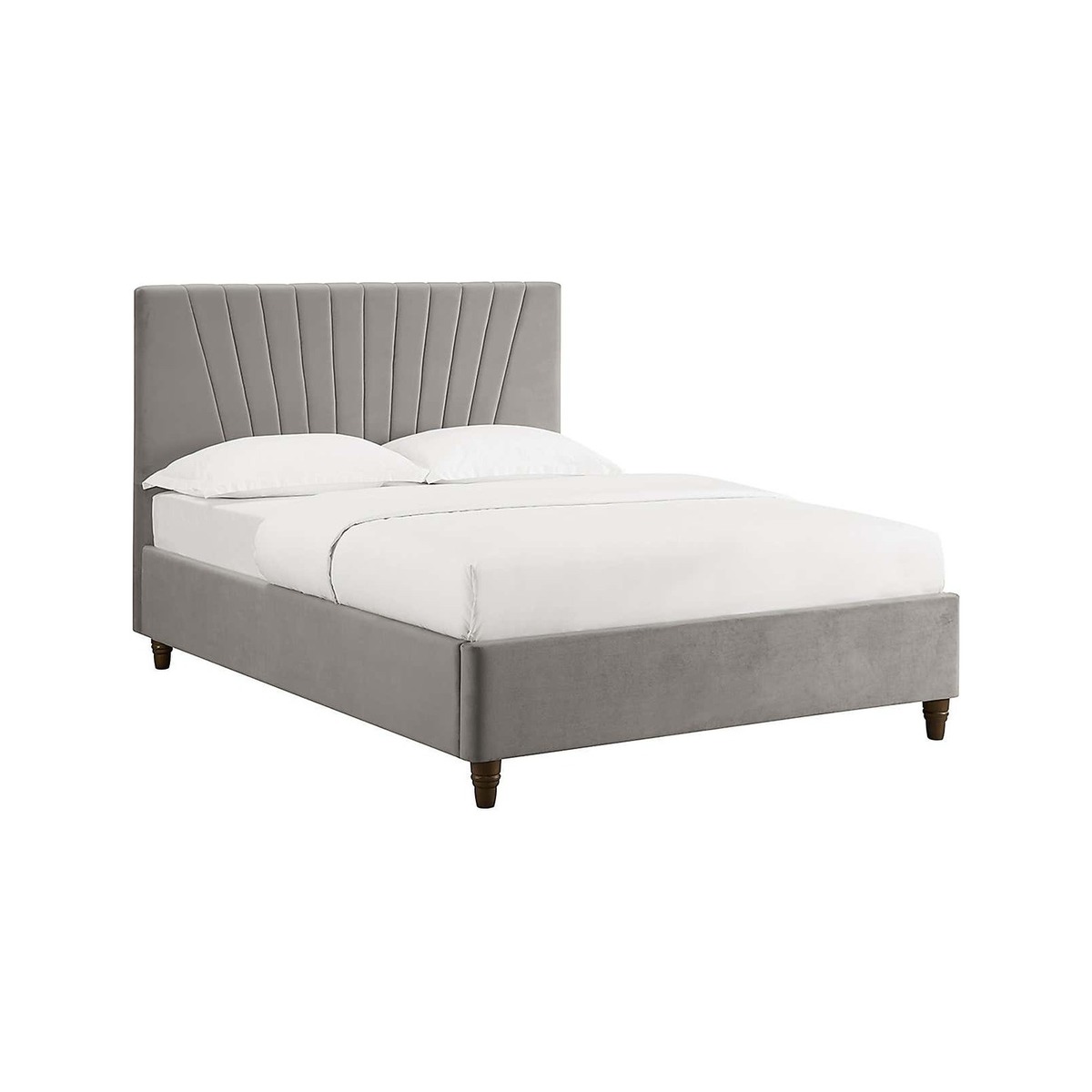 Lexie Velvet Bed Frame - Silver Silver – image 1