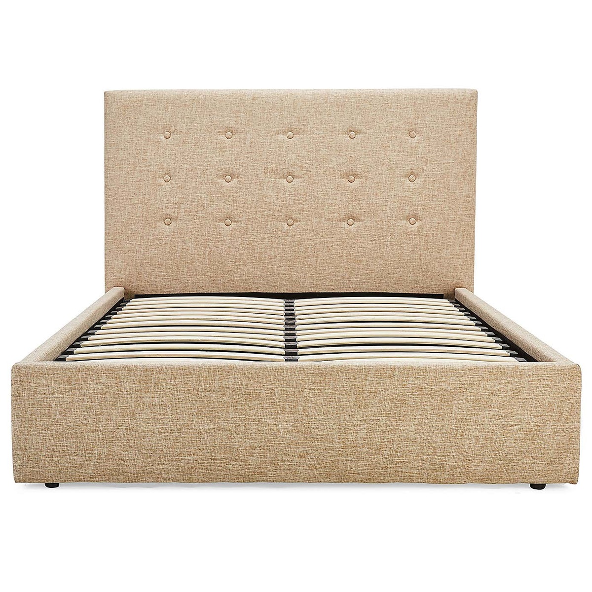 Lucca Beige Upholstered Bed Frame Beige – image 3
