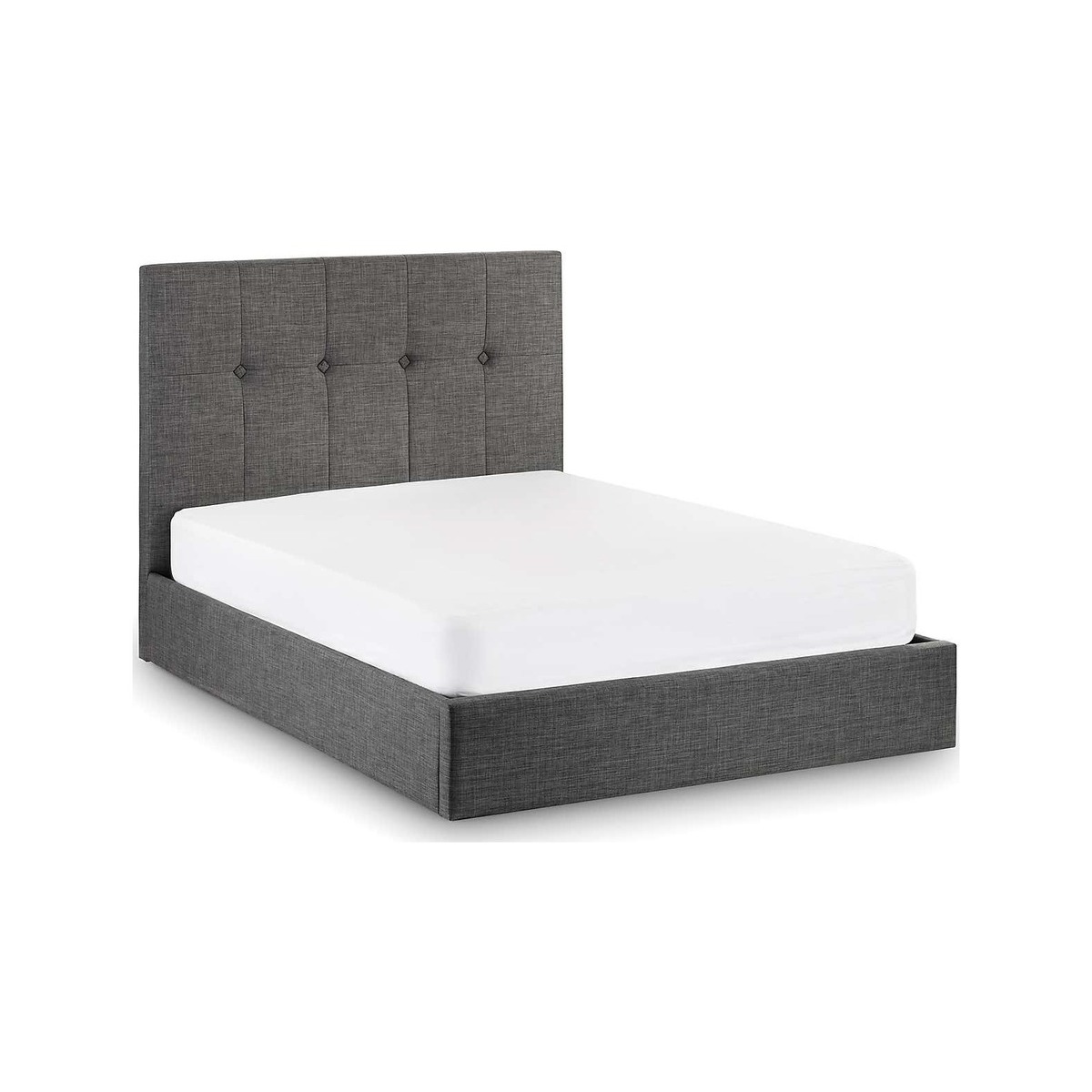 Sorrento Slate Grey Upholstered Bed Frame Grey – image 1