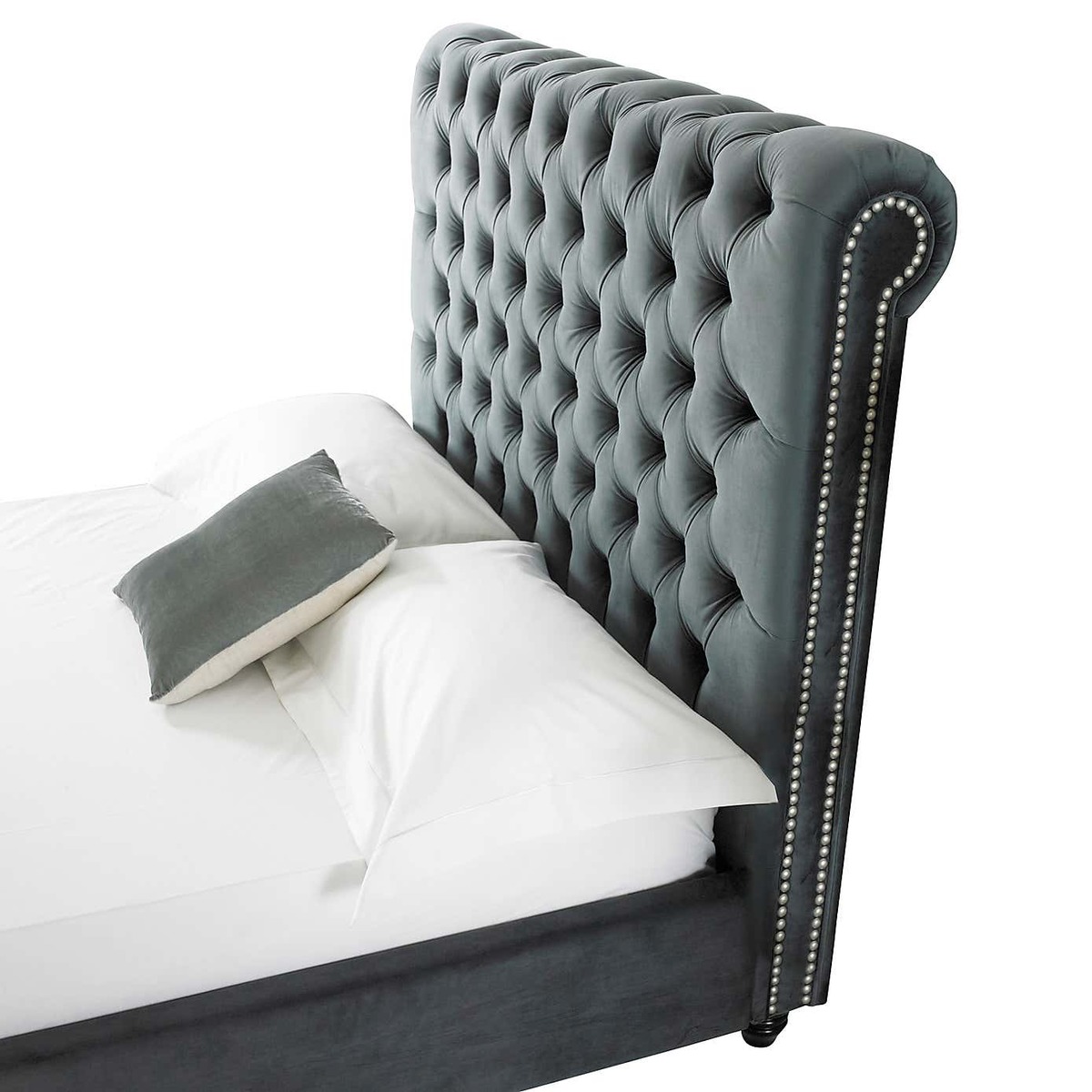 Paris Scrolled Bed Frame Dark Grey – image 7