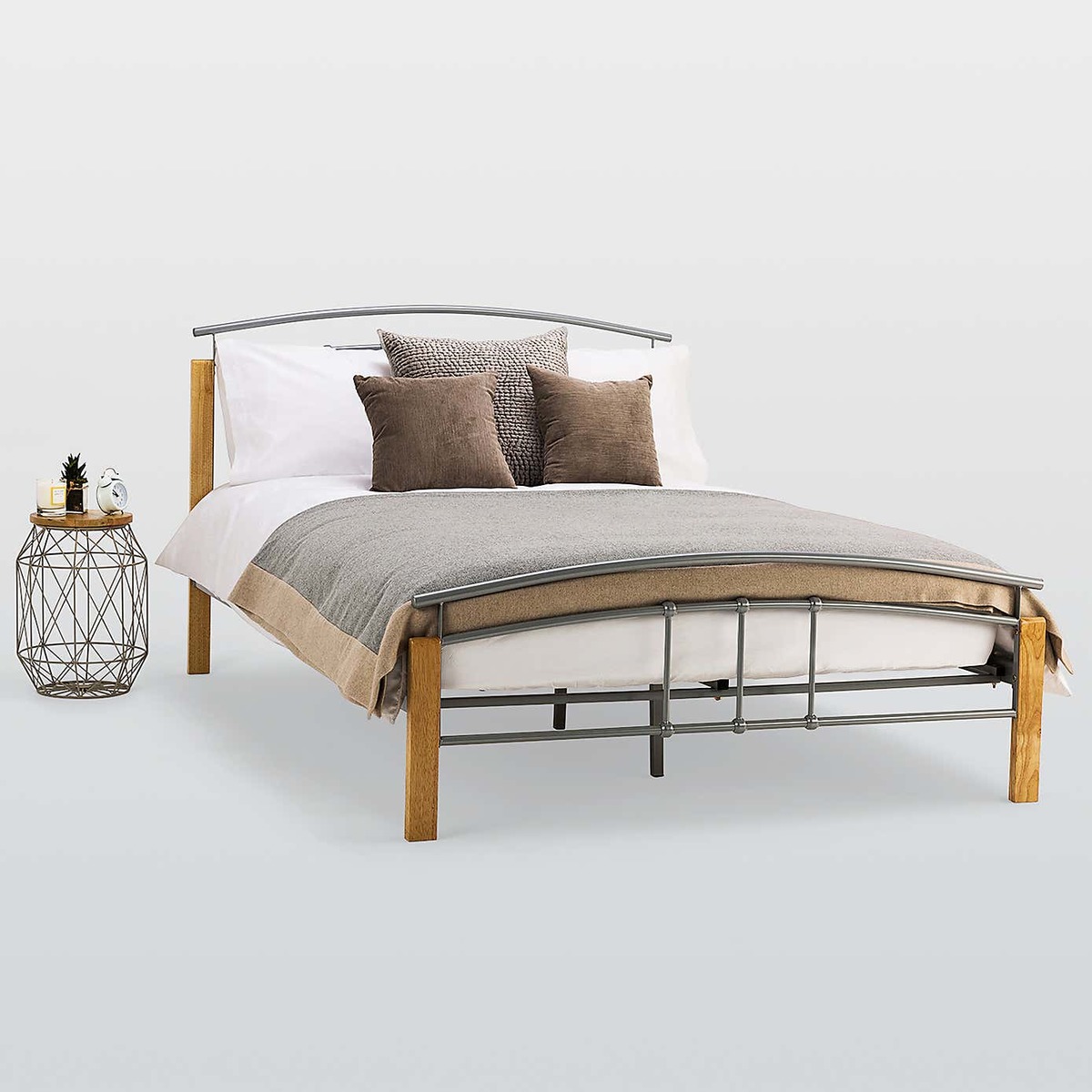 Tetras Metal Bedstead Silver – image 5