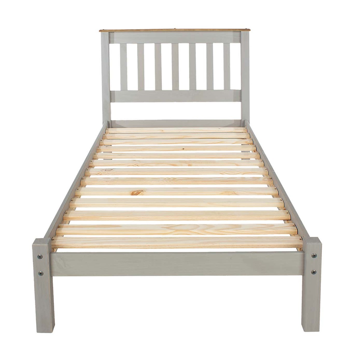 Corona Grey Slatted Low End Bed Frame Grey – image 2