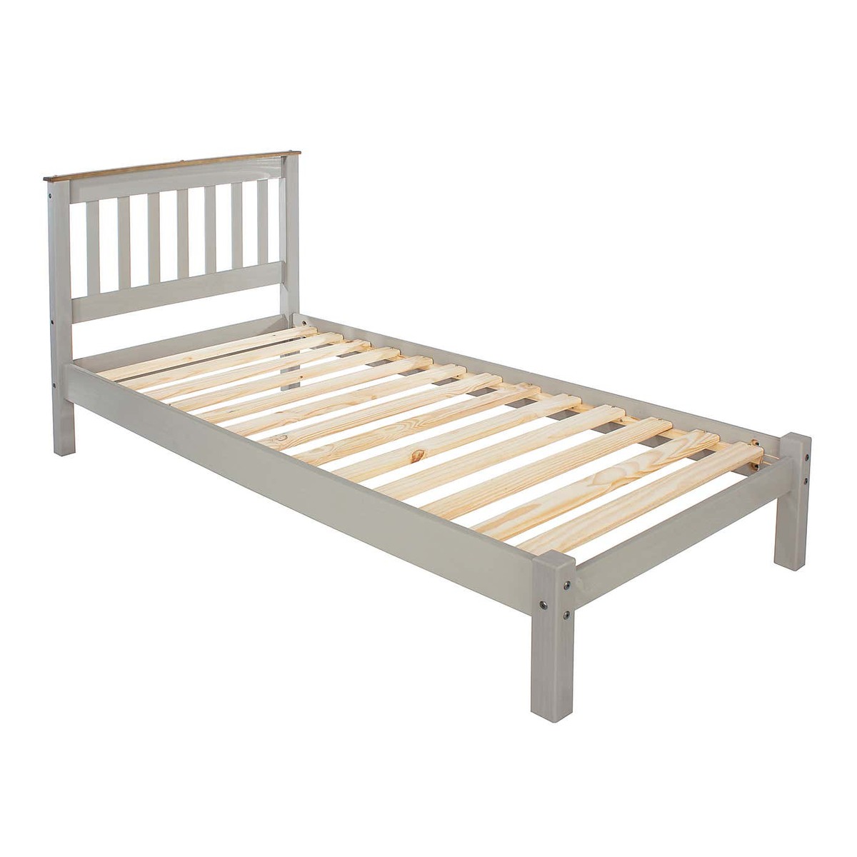 Corona Grey Slatted Low End Bed Frame Grey – image 5