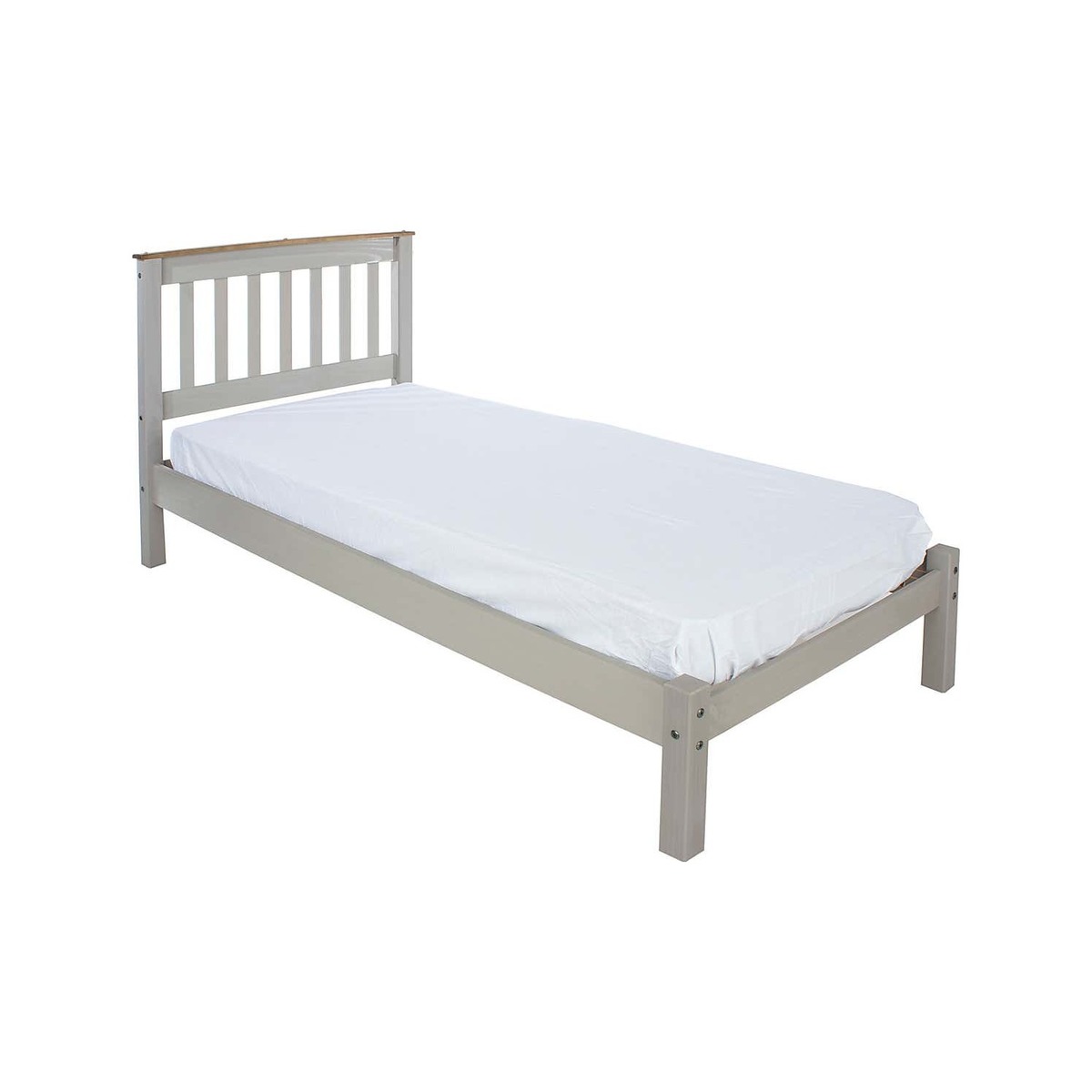Corona Grey Slatted Low End Bed Frame Grey – image 1
