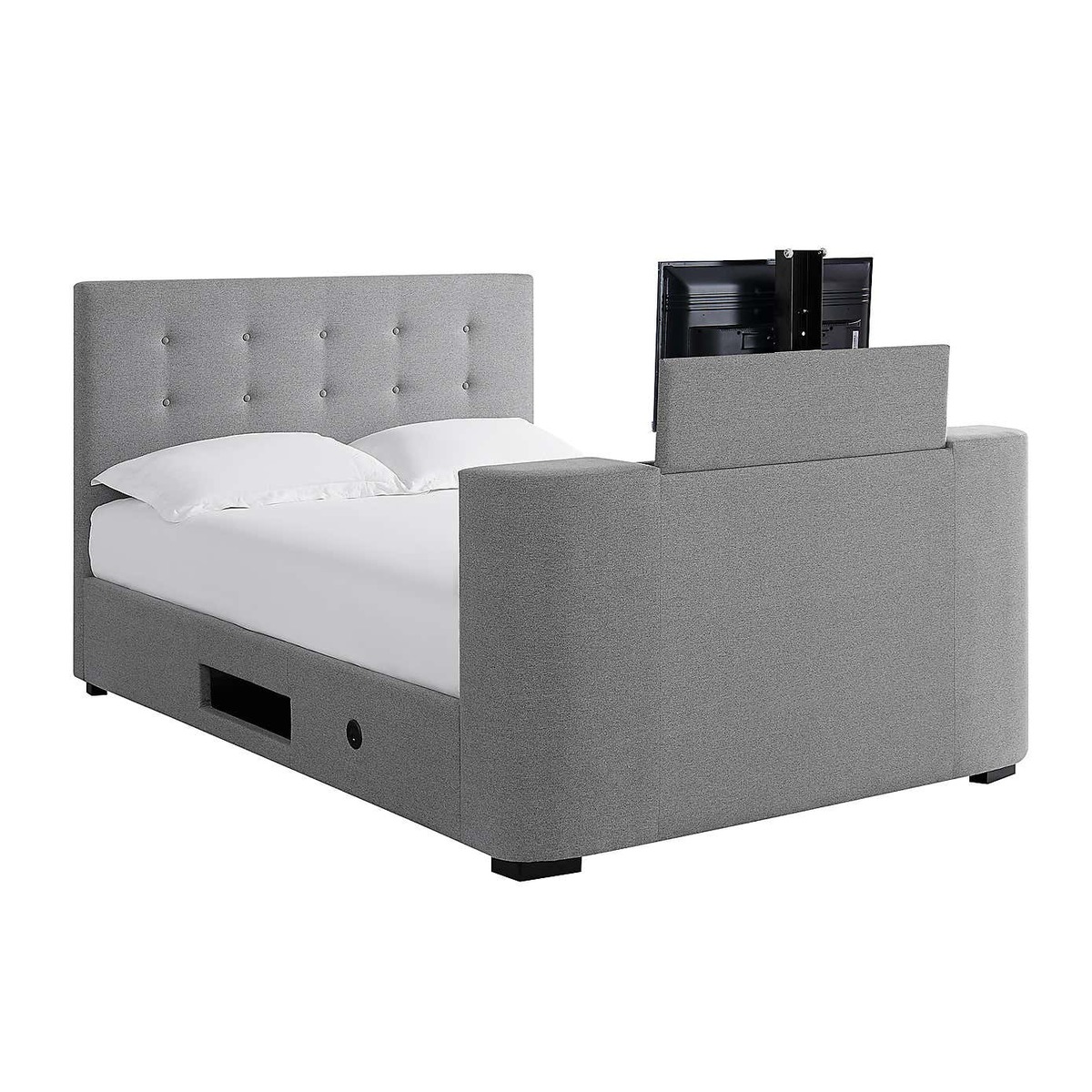 Mayfair Fabric TV Bed Frame Grey – image 6