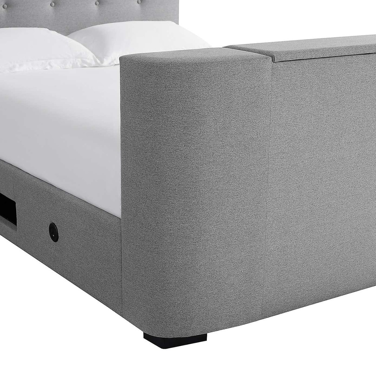 Mayfair Fabric TV Bed Frame Grey – image 9
