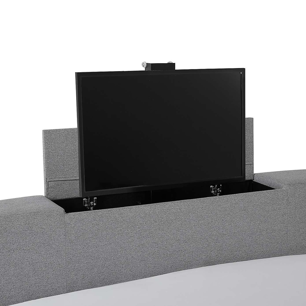 Mayfair Fabric TV Bed Frame Grey – image 10