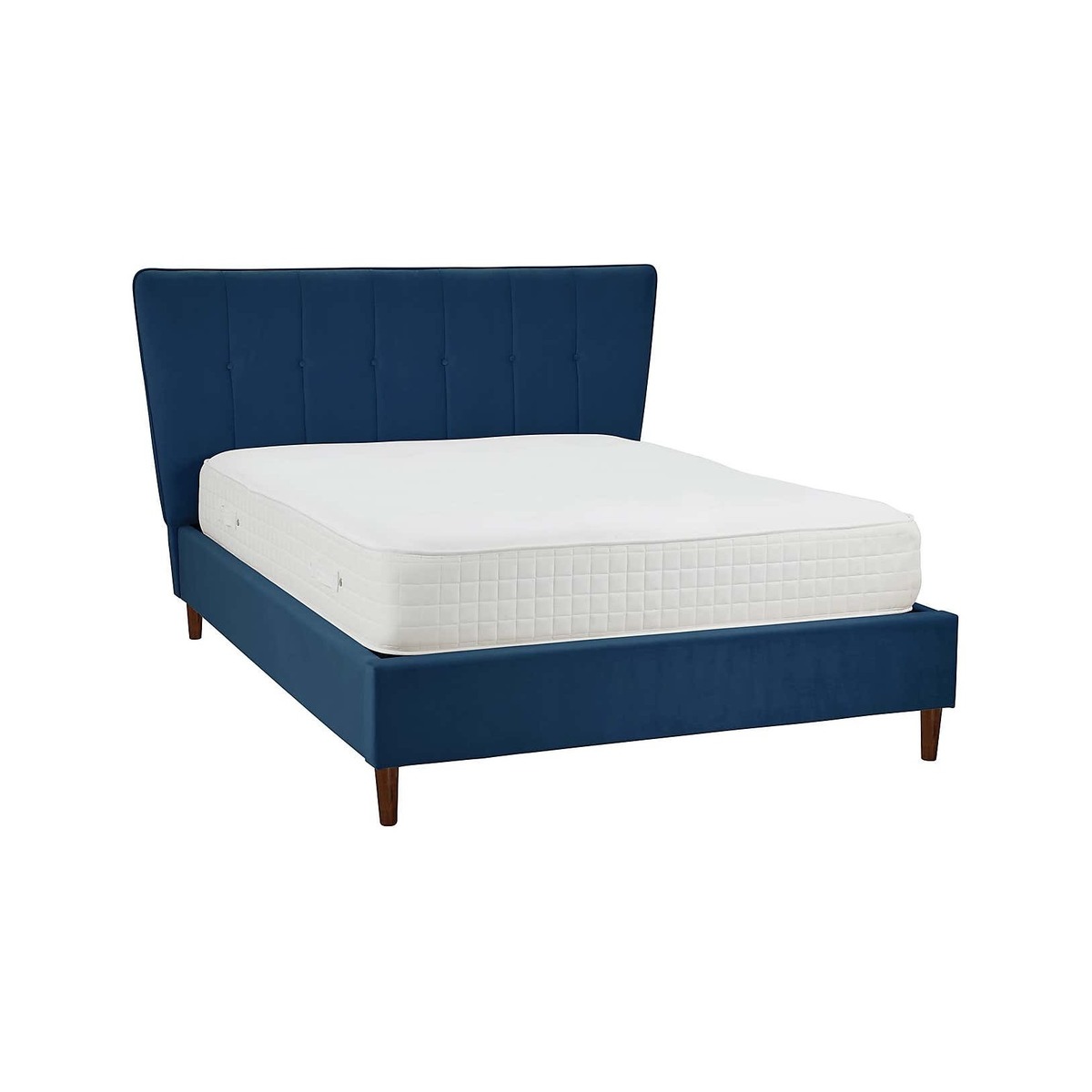 Isla Velvet Bed Frame - Midnight Blue – image 1