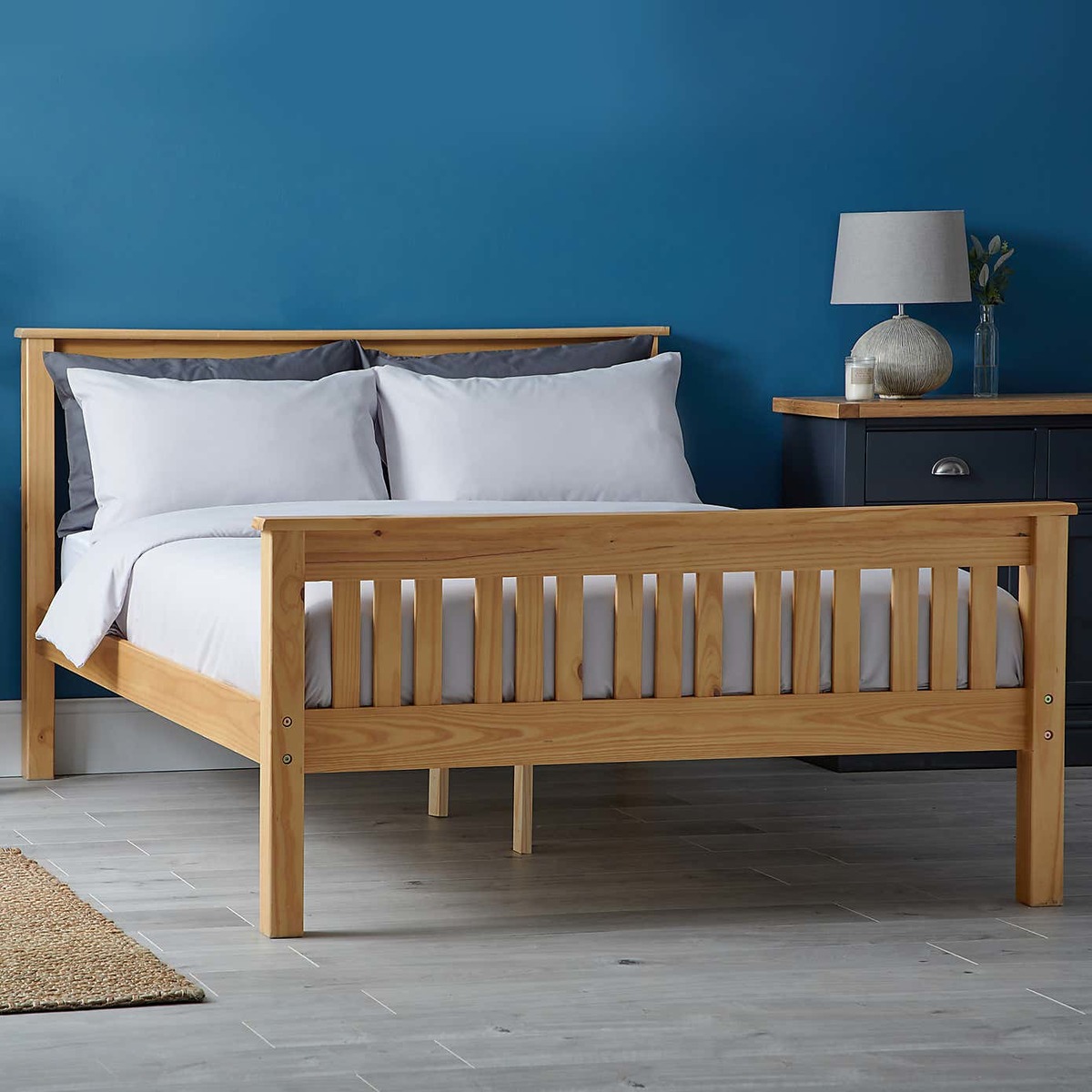 Shaker Style Wooden Bed - Natural Natural – image 4