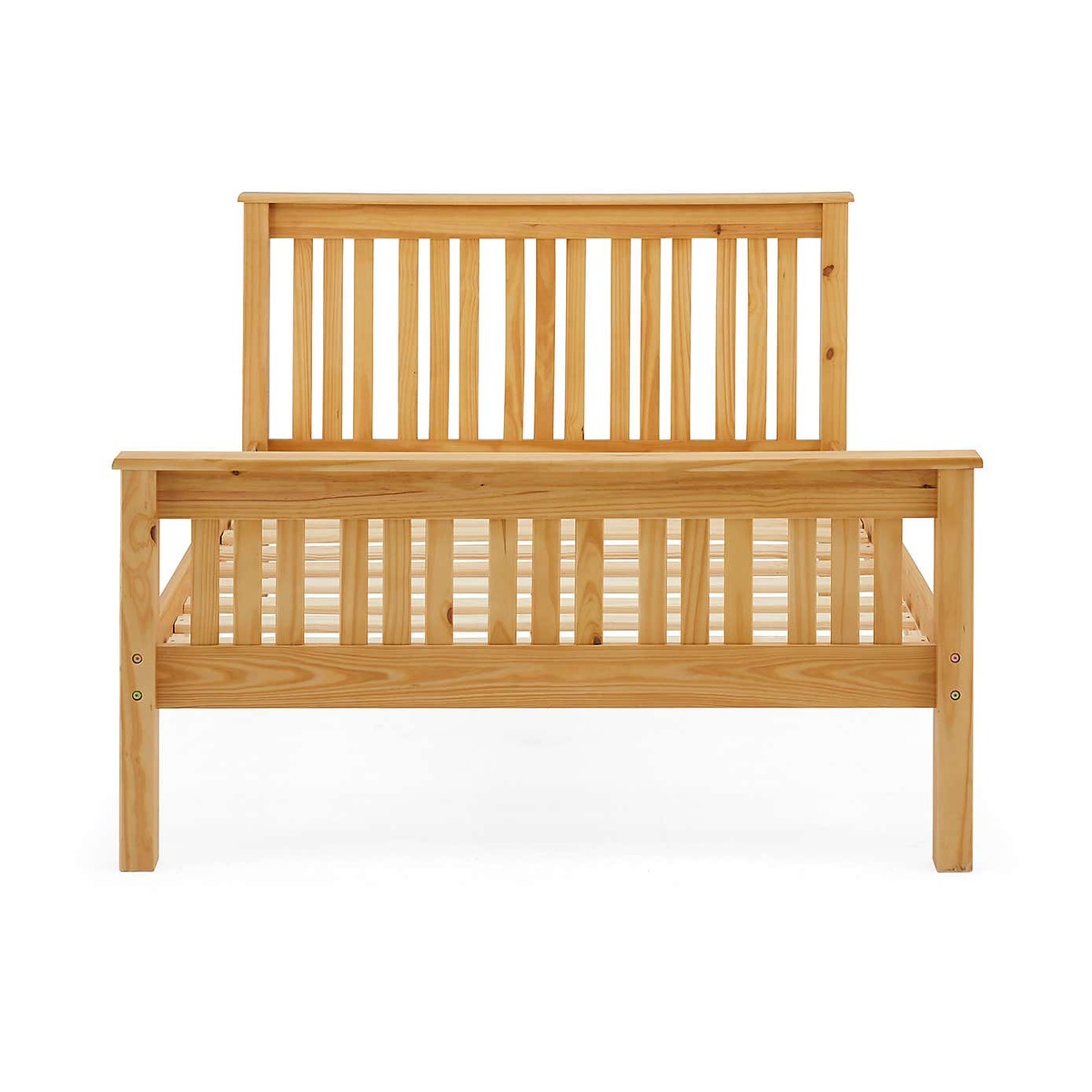 Shaker Style Wooden Bed - Natural Natural – image 6