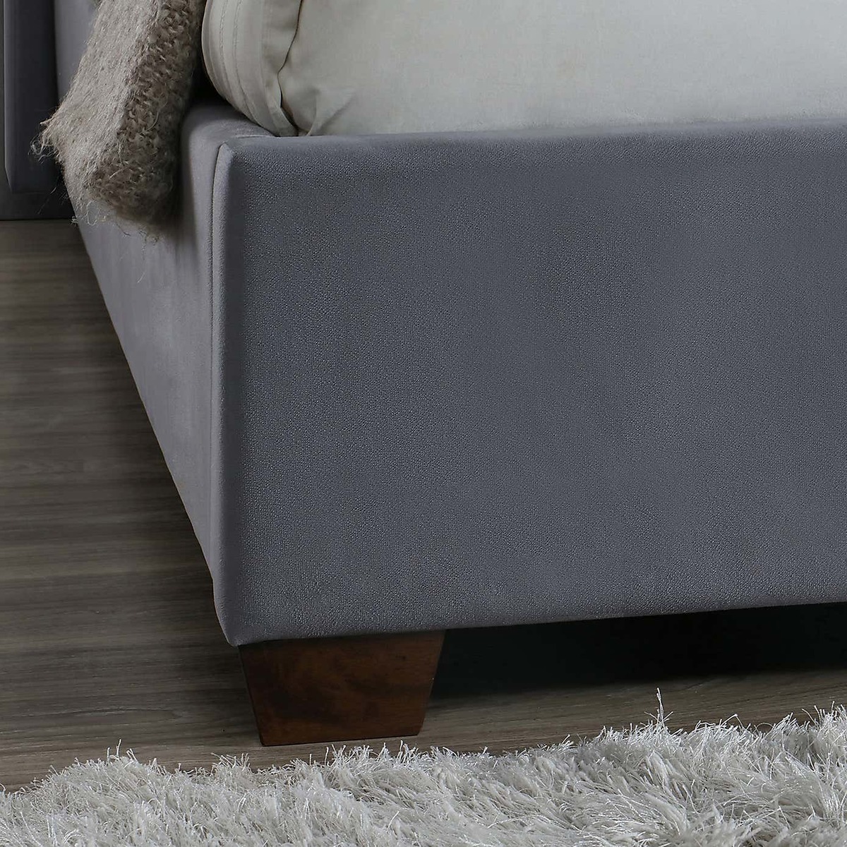 Balmoral Velvet Bed Frame Grey – image 8