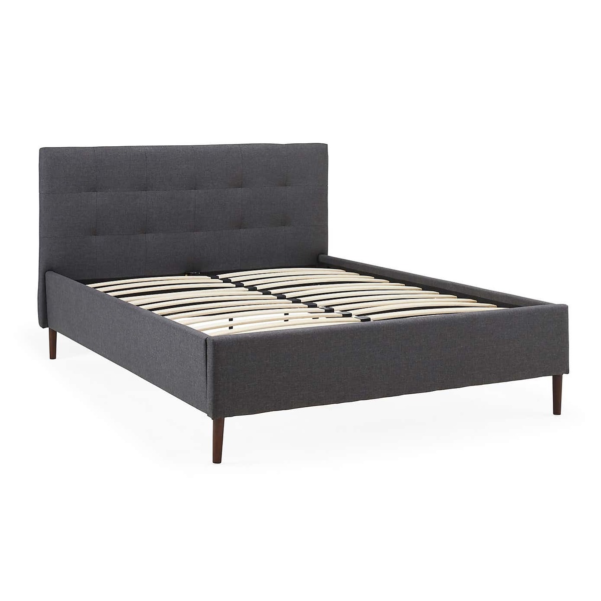 Modern Upholstered Bed - Dark Grey Dark Grey – image 5