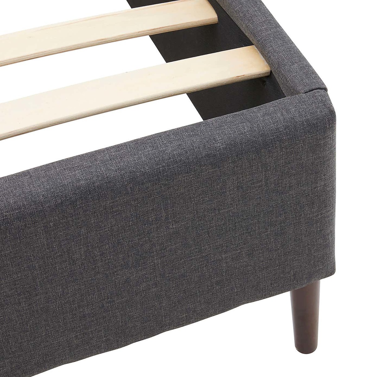 Modern Upholstered Bed - Dark Grey Dark Grey – image 7