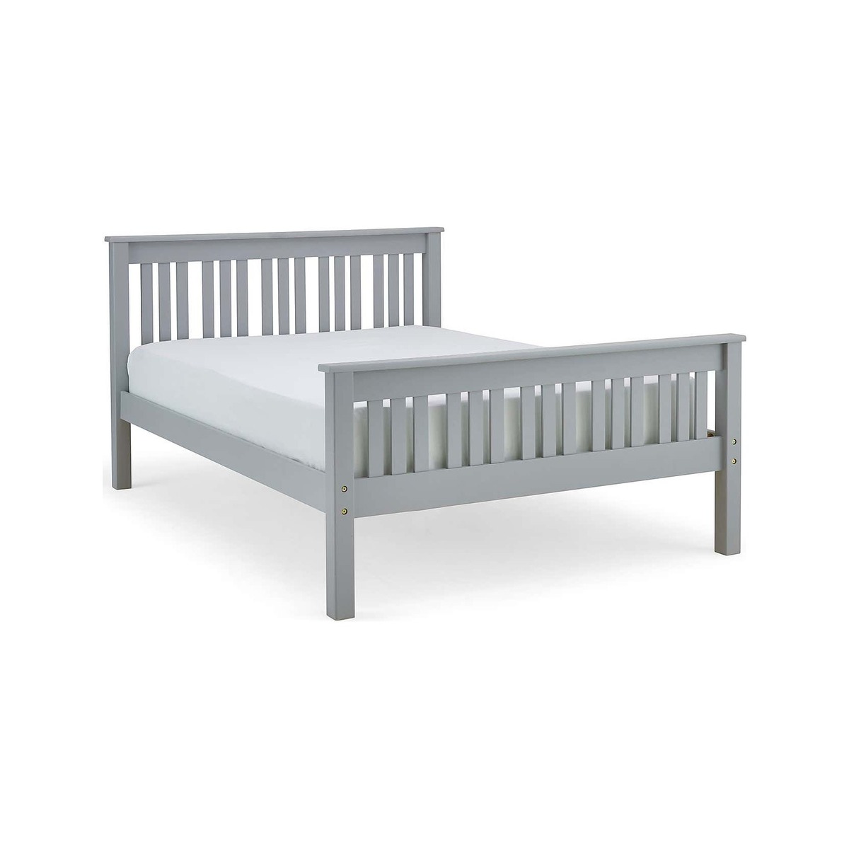 Shaker Style Wooden Bed - Grey Grey – image 1