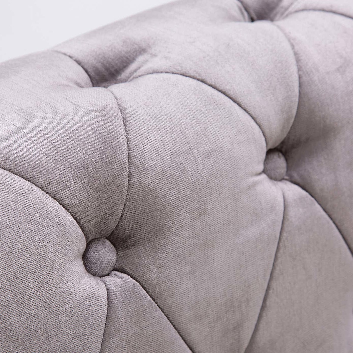 Orbit Silver Velvet Upholstered Bedstead Silver – image 8
