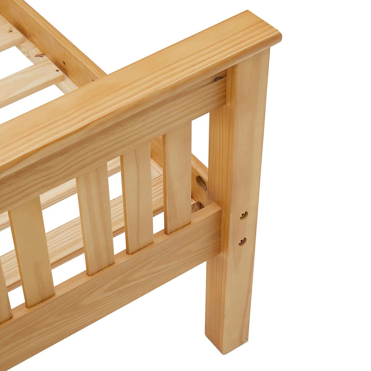 Shaker Style Wooden Bed - Natural Natural – image 2