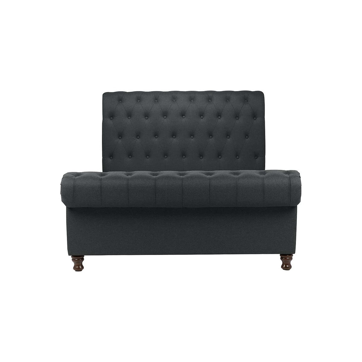 Castello Charcoal Sleigh Fabric Bed Frame Charcoal – image 2