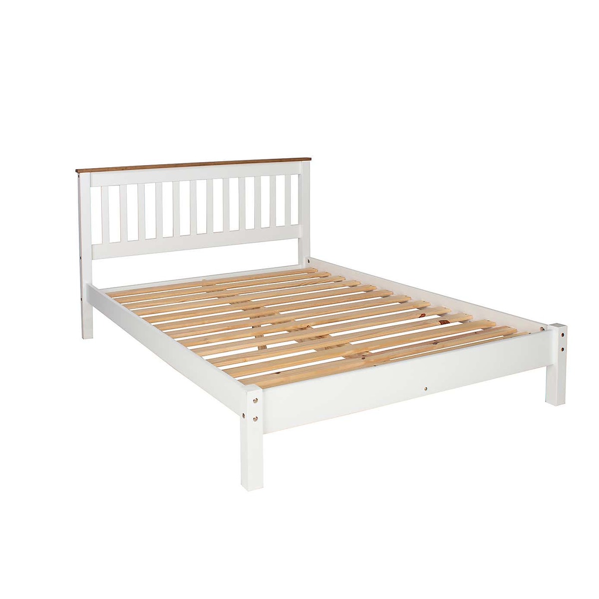 Capri Slatted Low End Bed Frame White – image 2