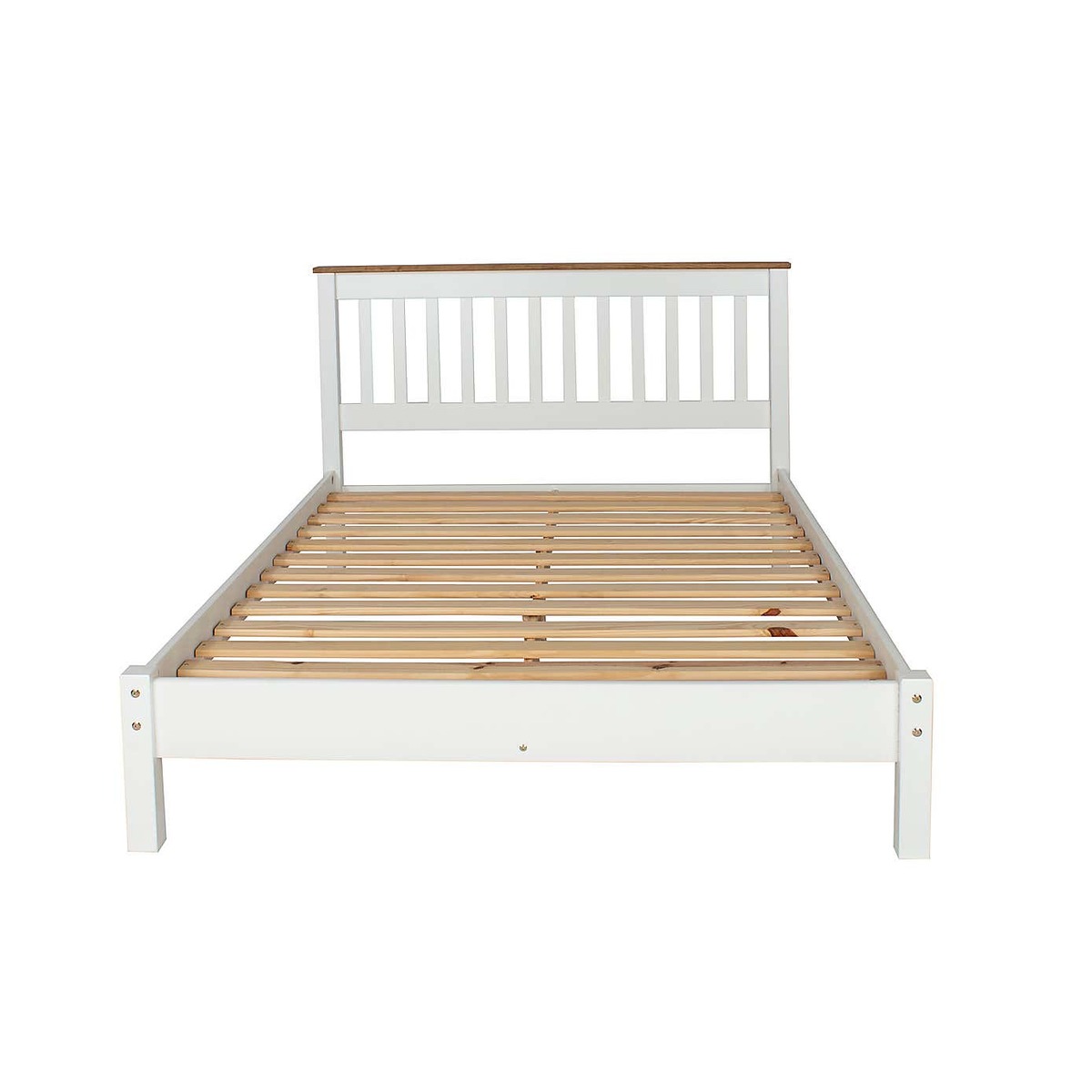 Capri Slatted Low End Bed Frame White – image 4