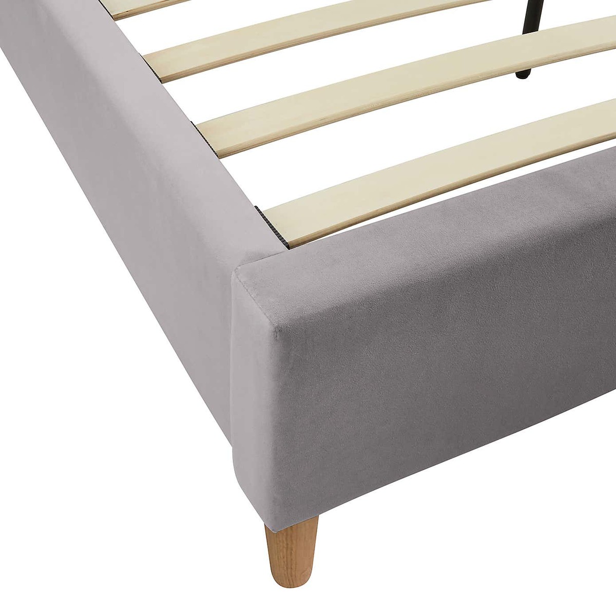 Isla Velvet Bed Frame - Light Grey Light Grey Isla – image 5