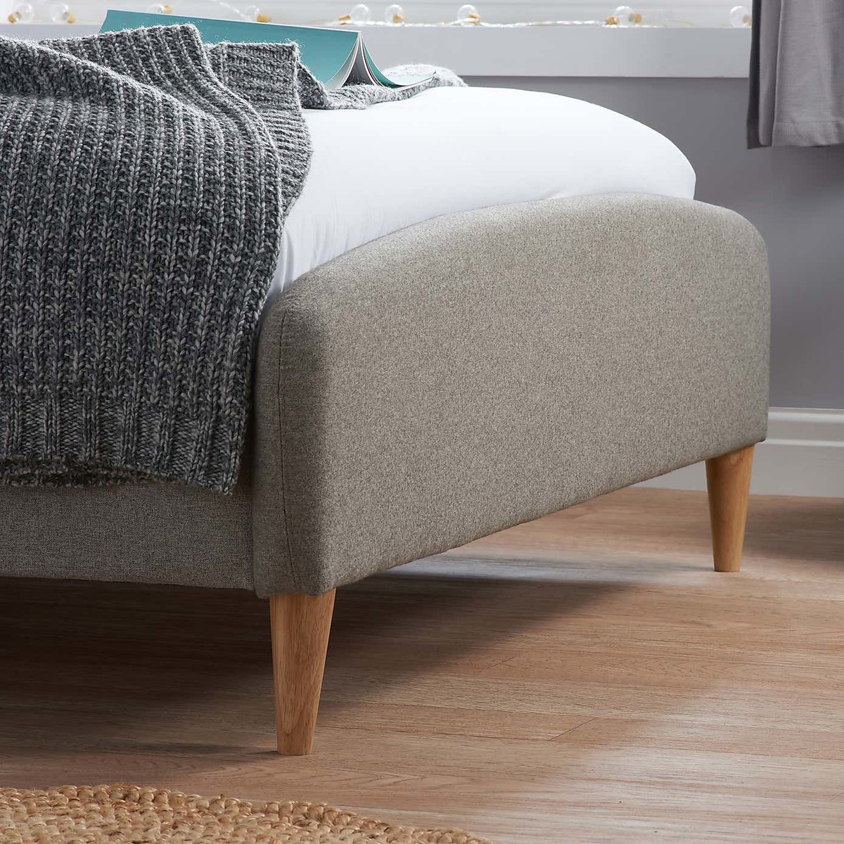 Quebec Fabric Bed Frame Grey – image 8