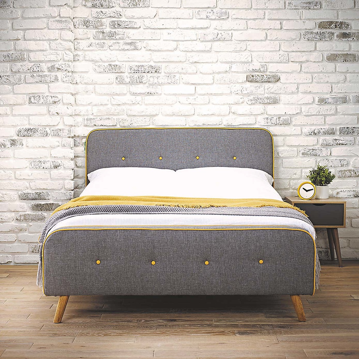 Loft Linen Bed Frame Grey – image 3