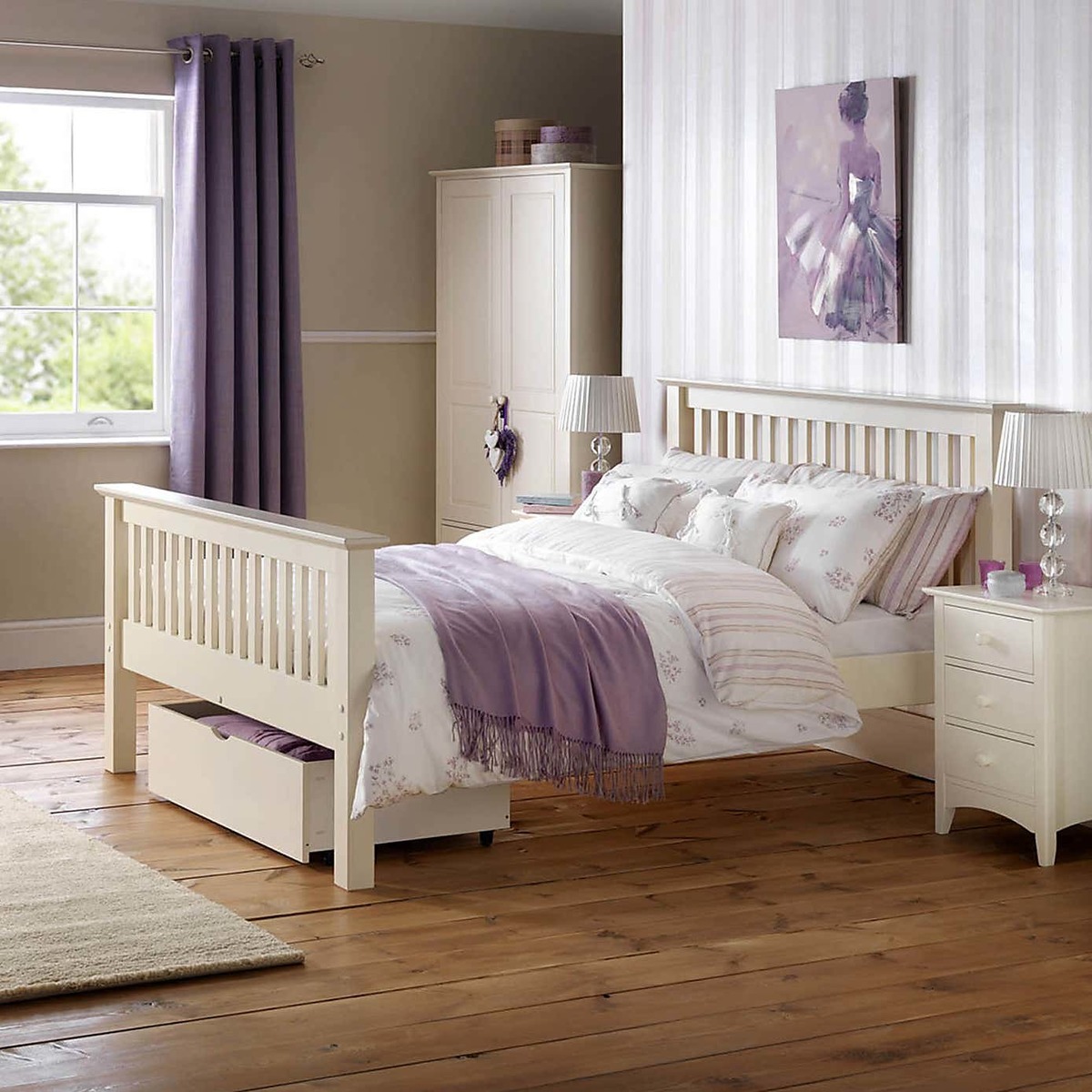 Barcelona High Foot End Bedstead White – image 2