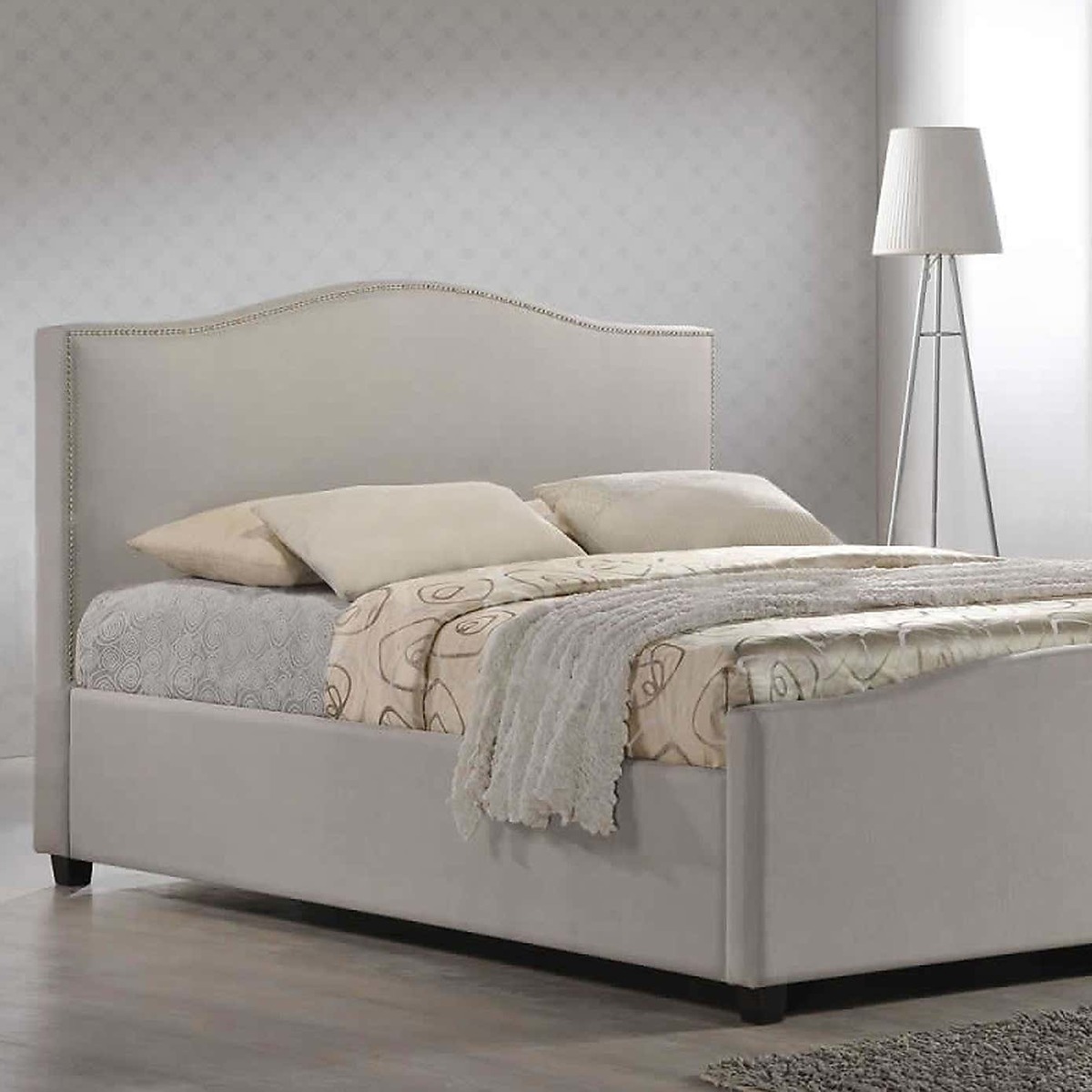 Tuxford Upholstered Grey Bedstead Grey – image 2