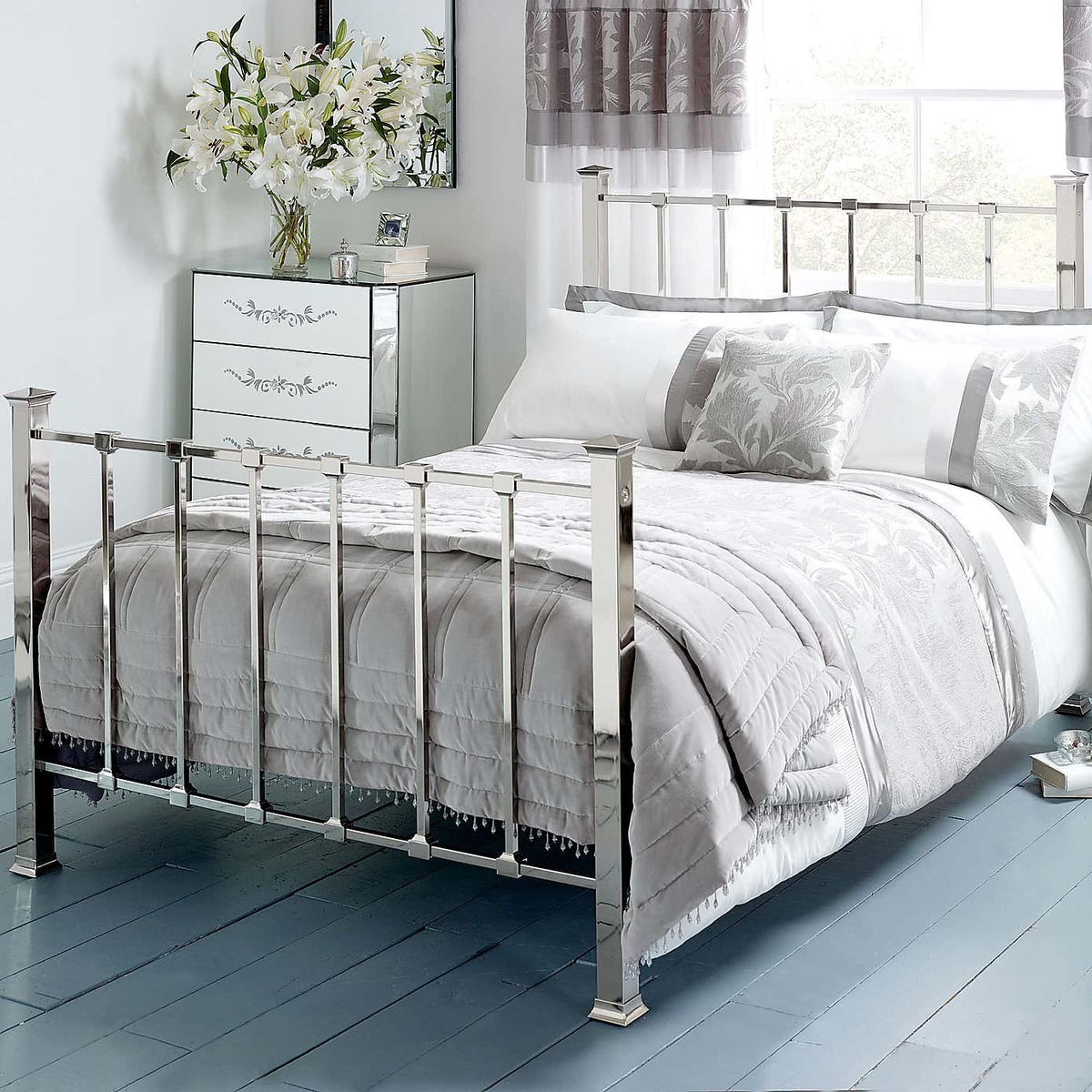 Luca Nickel Bedstead Matt Silver – image 2