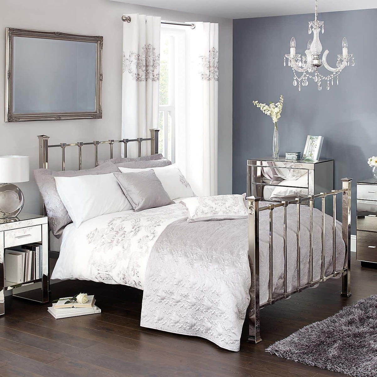Luca Nickel Bedstead Matt Silver – image 4