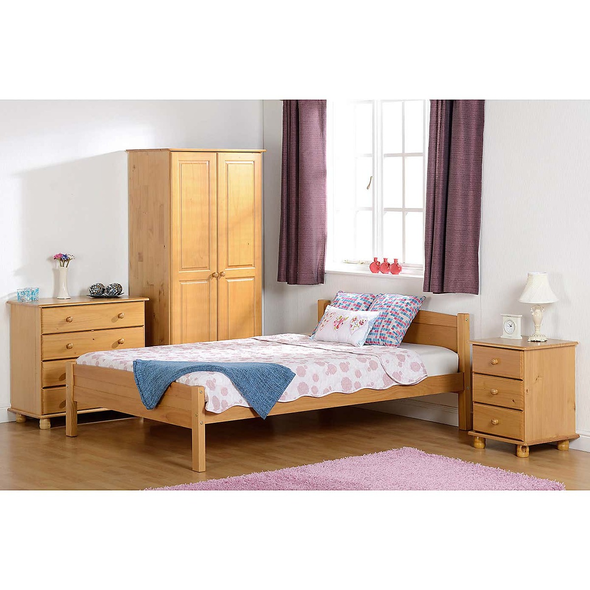 Seconique Amber Wooden Bedstead Pine – image 2