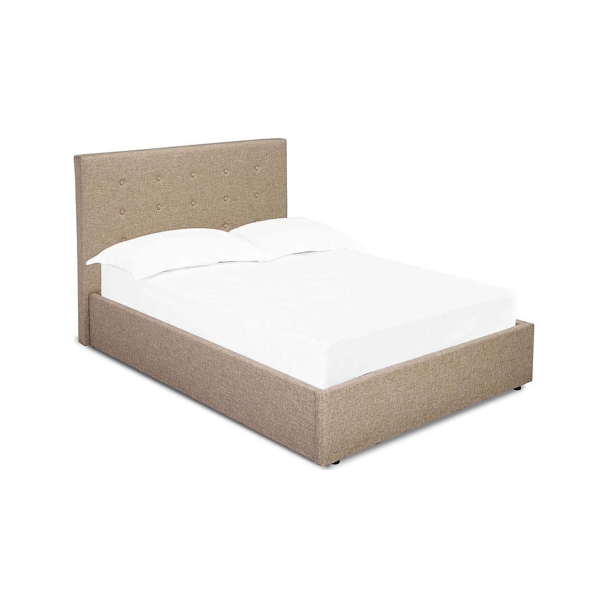 Lucca Beige Upholstered Bed Frame Beige – image 1